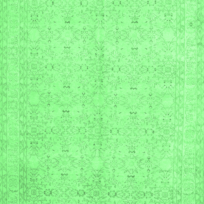 Machine Washable Persian Emerald Green Traditional Area Rugs, wshtr3575emgrn