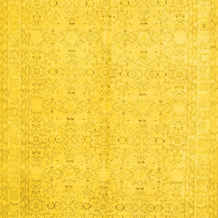Machine Washable Persian Yellow Traditional Rug, wshtr3575yw