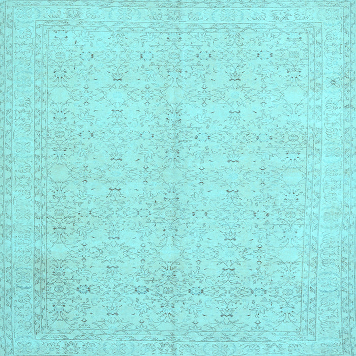 Square Persian Light Blue Traditional Rug, tr3575lblu