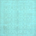 Square Persian Light Blue Traditional Rug, tr3575lblu