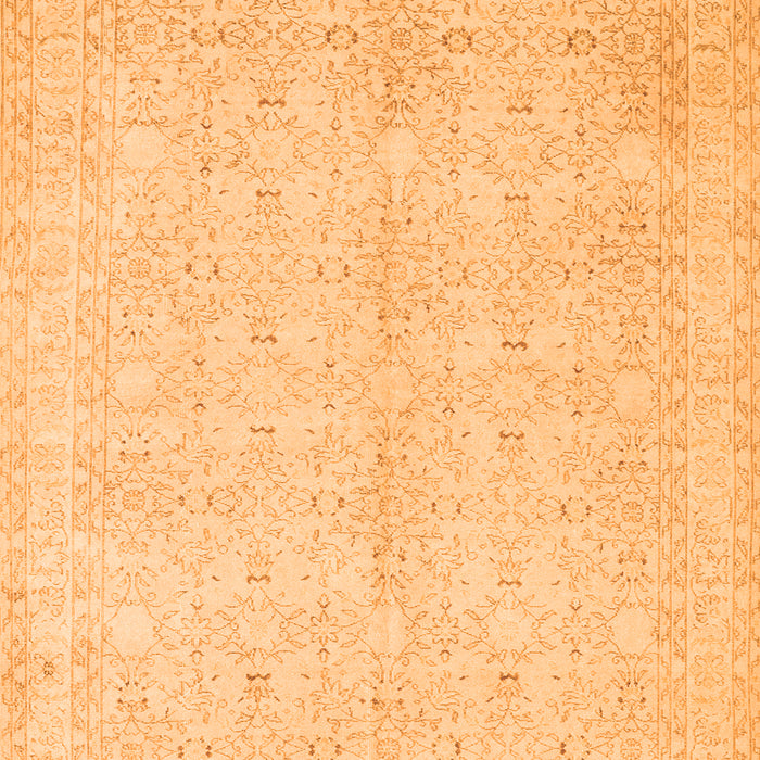 Serging Thickness of Machine Washable Persian Orange Traditional Area Rugs, wshtr3575org