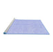 Sideview of Machine Washable Persian Blue Traditional Rug, wshtr3575blu