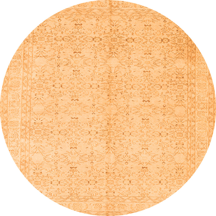 Square Persian Orange Traditional Rug, tr3575org