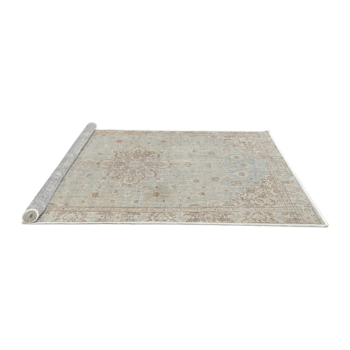 Sideview of Machine Washable Traditional Gold Rug, wshtr3576