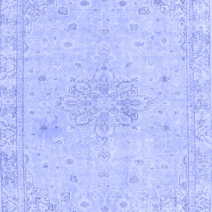 Machine Washable Persian Blue Traditional Rug, wshtr3576blu