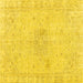 Square Persian Yellow Traditional Rug, tr3576yw