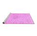 Sideview of Machine Washable Persian Pink Traditional Rug, wshtr3576pnk