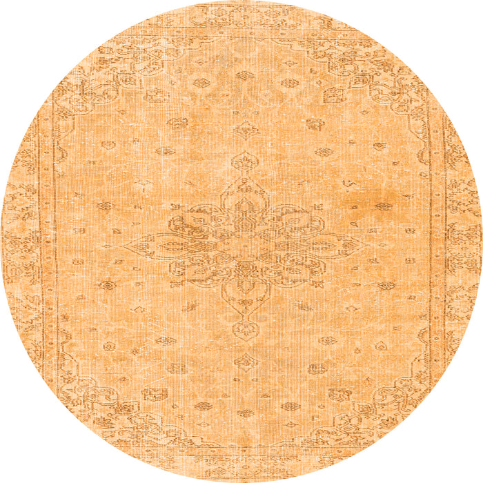 Square Persian Orange Traditional Rug, tr3576org