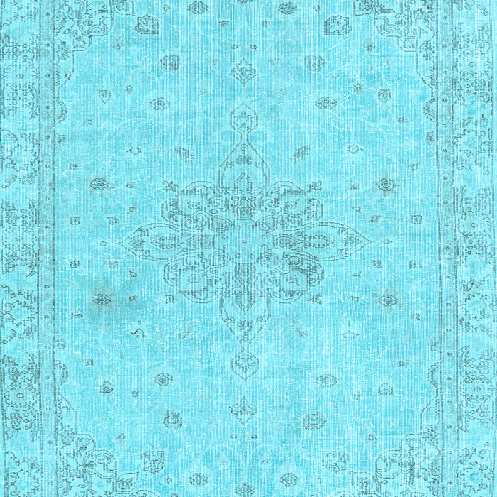 Machine Washable Persian Light Blue Traditional Rug, wshtr3576lblu