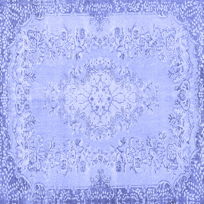 Square Persian Blue Traditional Rug, tr3577blu