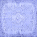 Square Persian Blue Traditional Rug, tr3577blu
