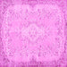 Square Persian Pink Traditional Rug, tr3577pnk