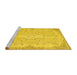 Sideview of Machine Washable Persian Yellow Traditional Rug, wshtr3577yw