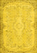 Machine Washable Persian Yellow Traditional Rug, wshtr3577yw