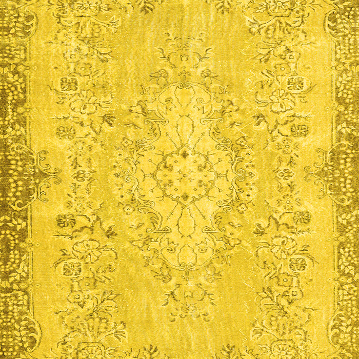 Machine Washable Persian Yellow Traditional Rug, wshtr3577yw