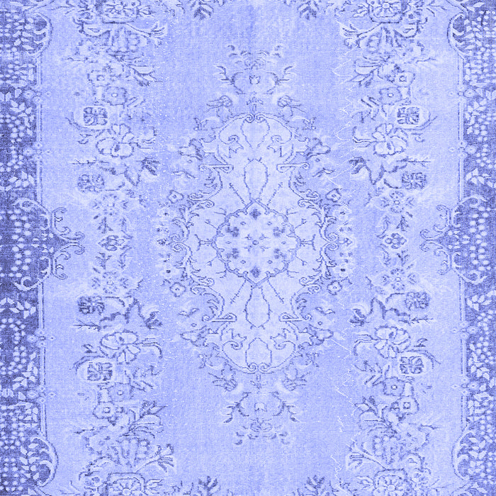 Machine Washable Persian Blue Traditional Rug, wshtr3577blu