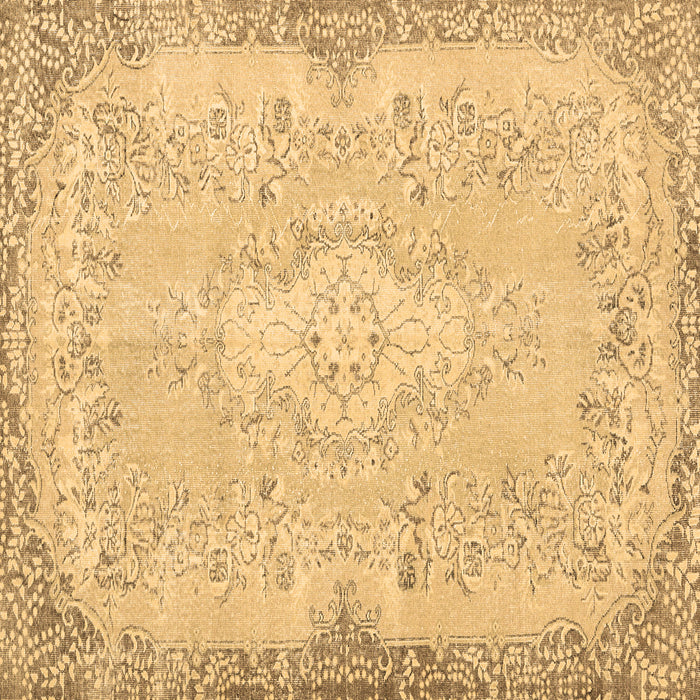 Square Persian Brown Traditional Rug, tr3577brn