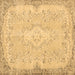 Square Persian Brown Traditional Rug, tr3577brn