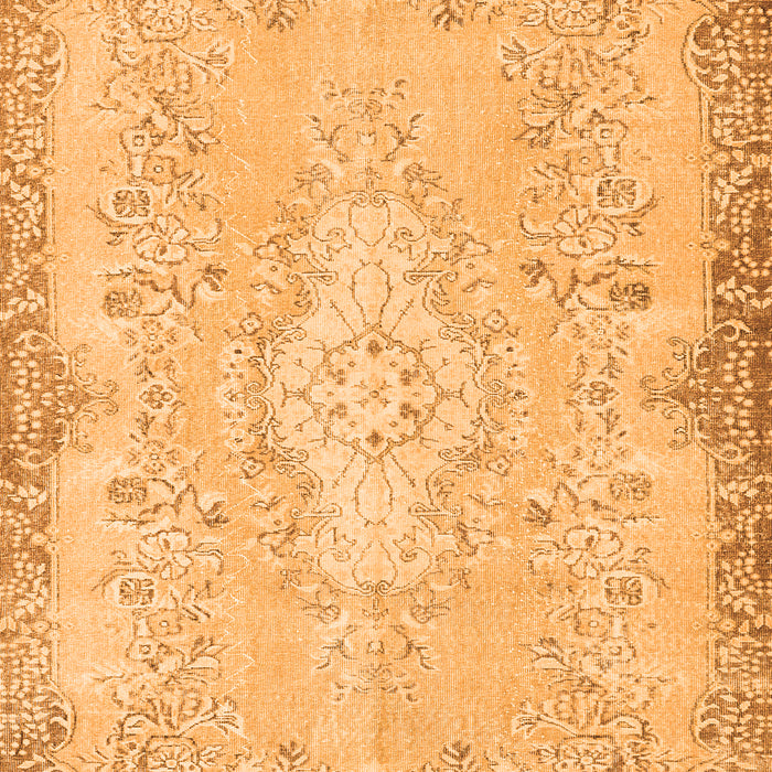 Serging Thickness of Machine Washable Persian Orange Traditional Area Rugs, wshtr3577org