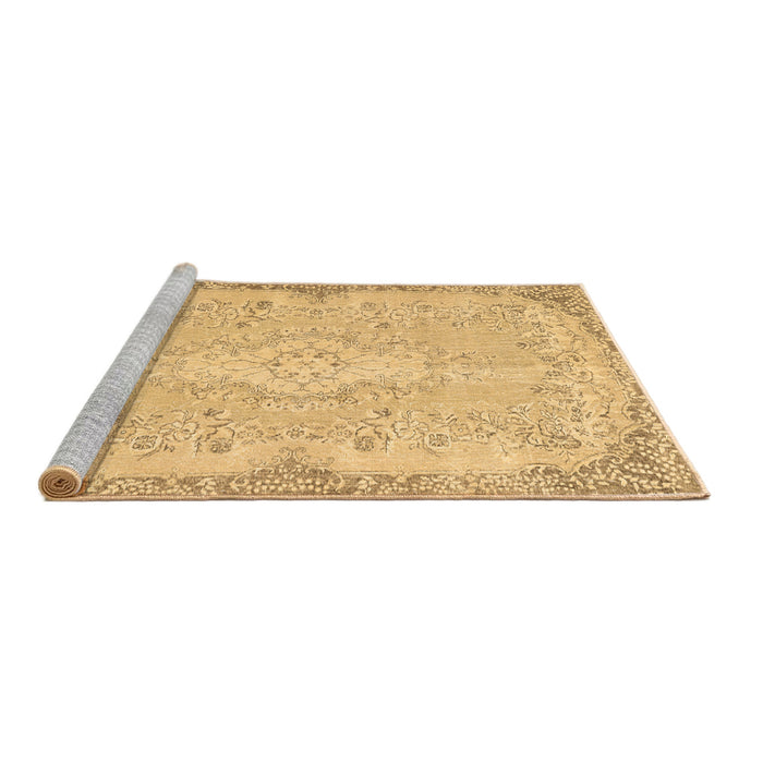 Sideview of Machine Washable Persian Brown Traditional Rug, wshtr3577brn