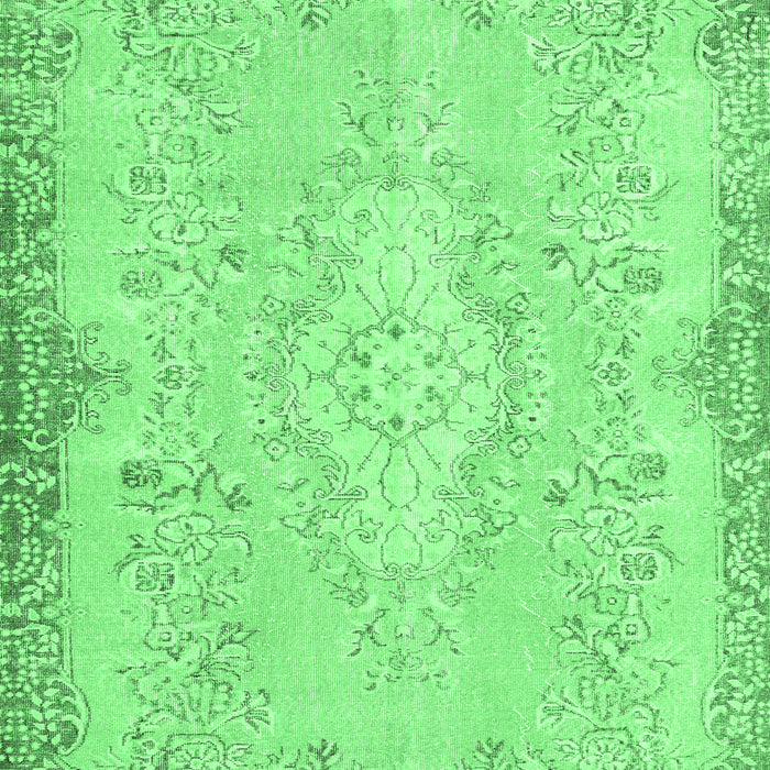 Machine Washable Persian Emerald Green Traditional Area Rugs, wshtr3577emgrn
