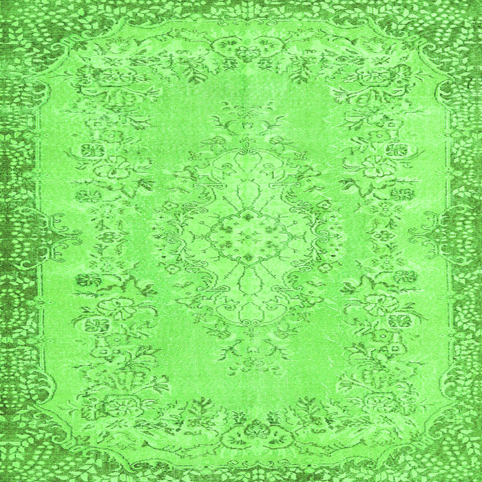 Serging Thickness of Persian Green Traditional Rug, tr3577grn