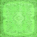 Serging Thickness of Persian Green Traditional Rug, tr3577grn