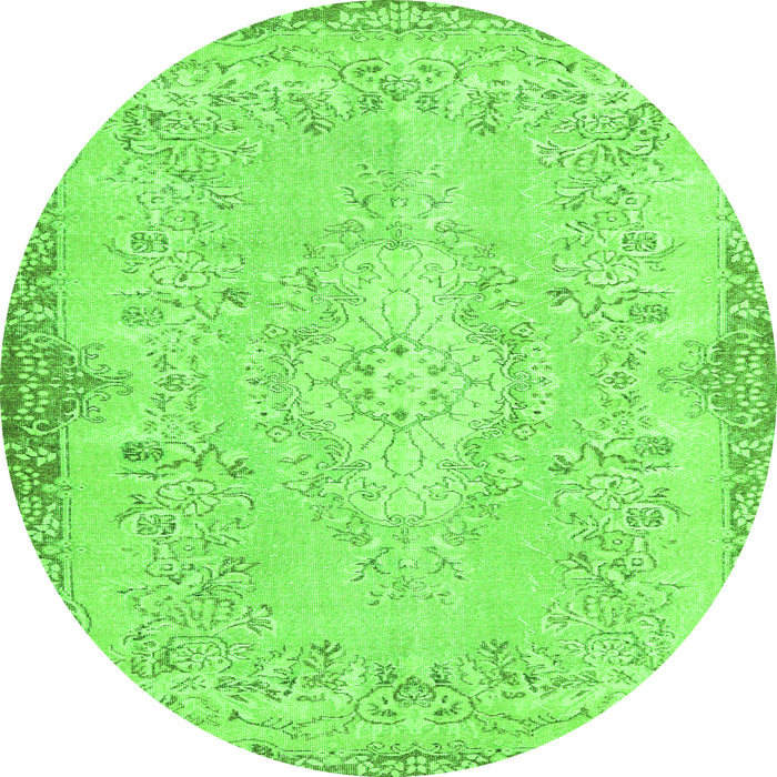 Square Persian Green Traditional Rug, tr3577grn