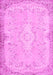 Machine Washable Persian Pink Traditional Rug, wshtr3577pnk