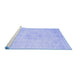 Sideview of Machine Washable Persian Blue Traditional Rug, wshtr3578blu