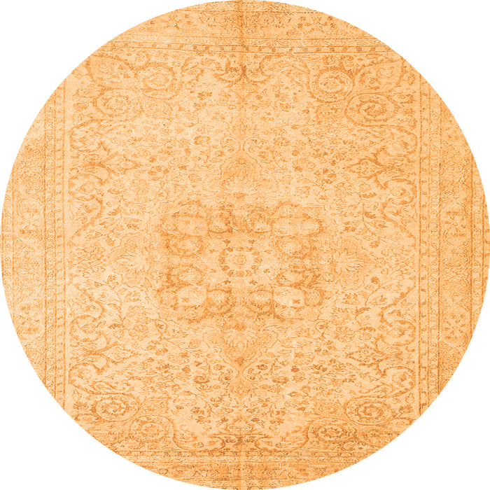 Machine Washable Persian Orange Traditional Area Rugs, wshtr3578org
