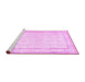 Sideview of Machine Washable Persian Pink Traditional Rug, wshtr3579pnk