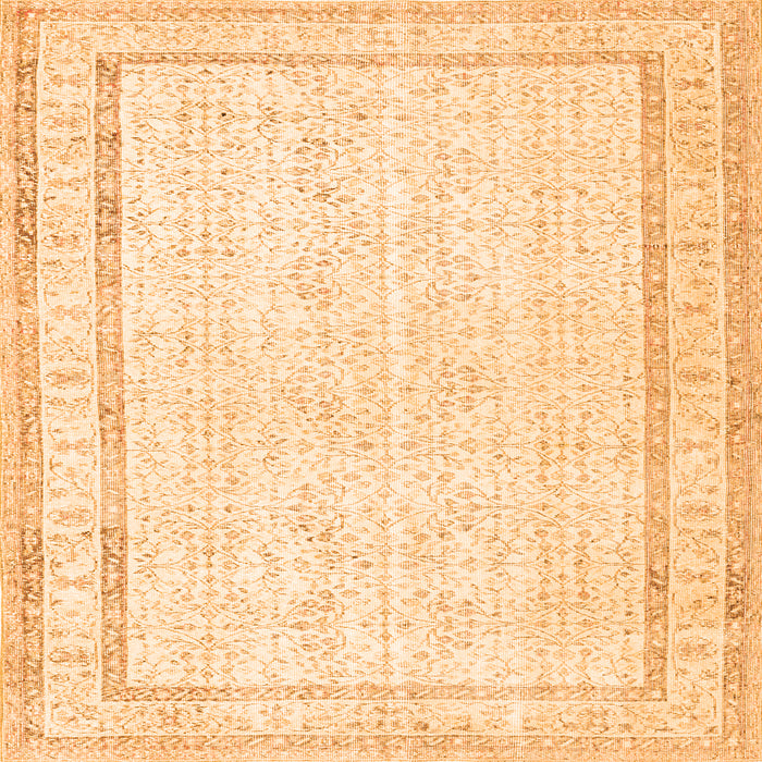 Serging Thickness of Persian Orange Traditional Rug, tr3579org