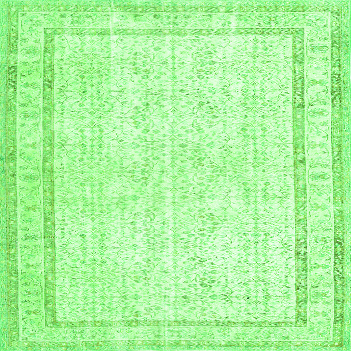 Serging Thickness of Persian Green Traditional Rug, tr3579grn