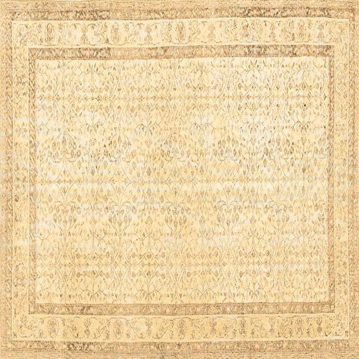 Square Persian Brown Traditional Rug, tr3579brn