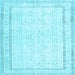 Square Persian Light Blue Traditional Rug, tr3579lblu