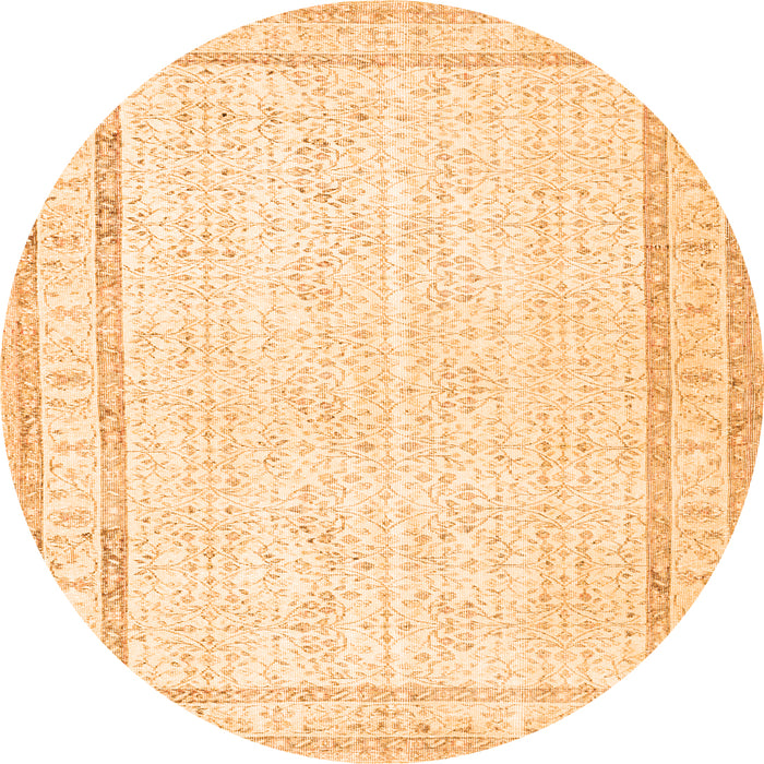 Square Persian Orange Traditional Rug, tr3579org