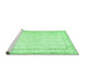 Sideview of Machine Washable Persian Emerald Green Traditional Area Rugs, wshtr3579emgrn
