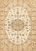 Medallion Brown Traditional Rug, tr357brn