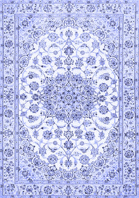 Medallion Blue Traditional Rug, tr357blu