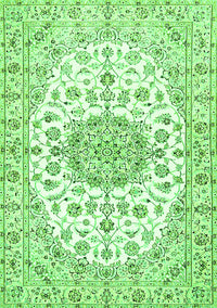 Medallion Green Traditional Rug, tr357grn