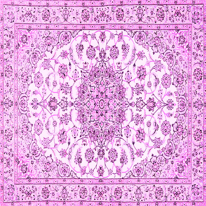 Square Medallion Pink Traditional Rug, tr357pnk