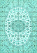 Medallion Turquoise Traditional Rug, tr357turq