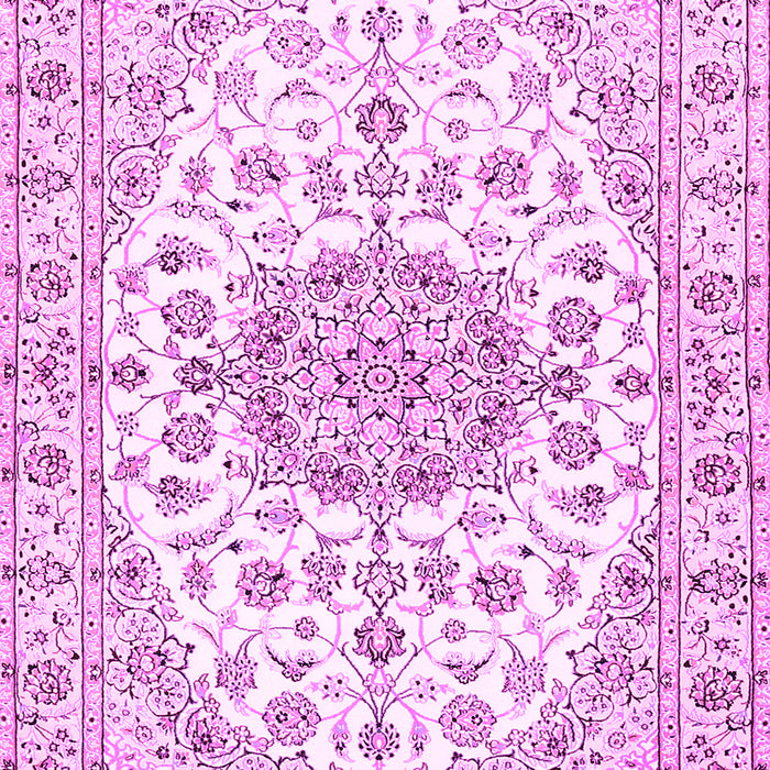 Medallion Pink Traditional Rug, tr357pnk