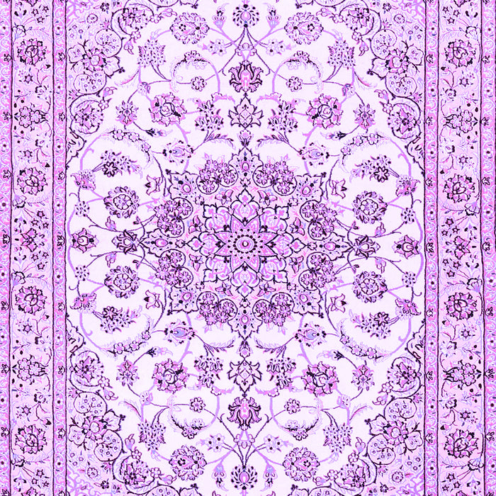 Medallion Purple Traditional Rug, tr357pur