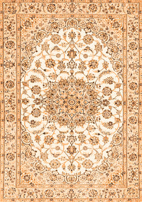 Medallion Orange Traditional Rug, tr357org