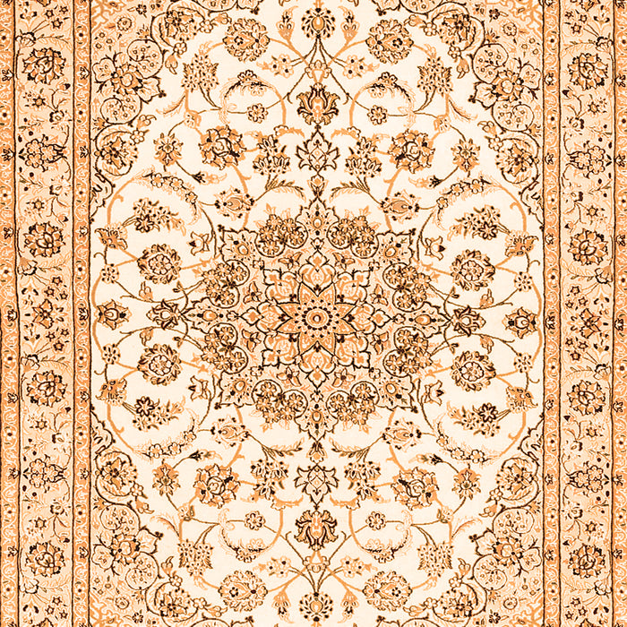 Medallion Orange Traditional Rug, tr357org
