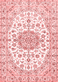 Medallion Red Traditional Rug, tr357red