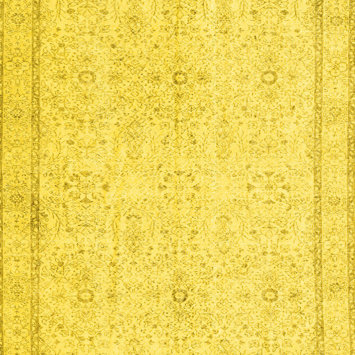 Machine Washable Persian Yellow Traditional Rug, wshtr3580yw