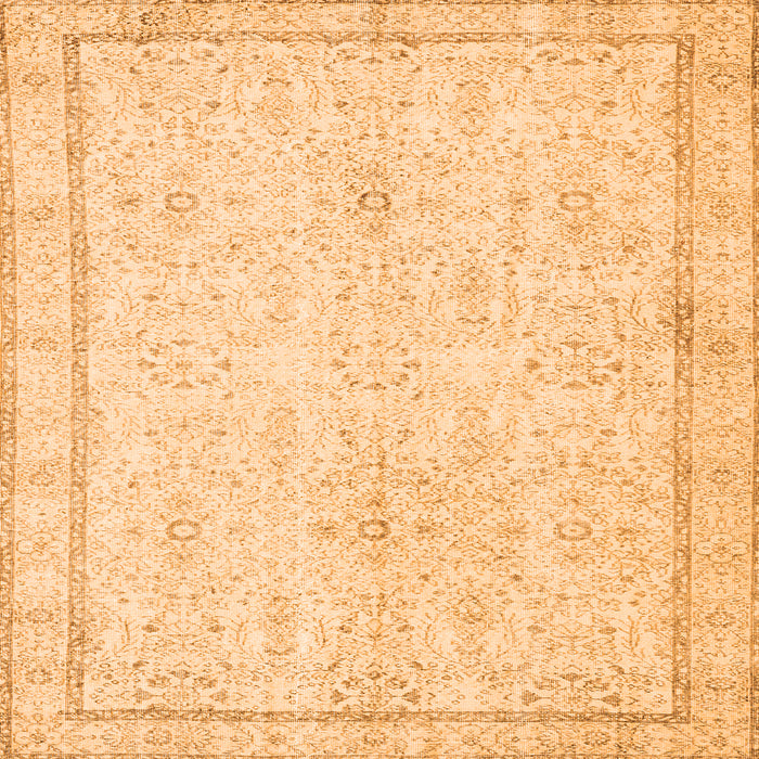 Serging Thickness of Persian Orange Traditional Rug, tr3580org